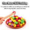 Kids Montessori Fruit Sorting Tray Toys Fine Motor Education Pretend Feeding Games Color Counting Sensory Learning Toys Toddlers