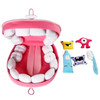 Montessori Learning To Brush Teeth Children Toys Plush Teeth Bacteria Set Parish Teaching Aids Dental Health Cognitive Game Gift