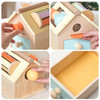 Montessori Wooden House Early Children Education Throwing Ball Coin Drawer Game Training Baby Toys