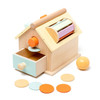 Montessori Wooden House Early Children Education Throwing Ball Coin Drawer Game Training Baby Toys