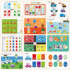 Montessori Paste Quiet Book Children Toys Paste My First Busy Book Kids Number Matching Puzzle Educational Game Baby Book Mark