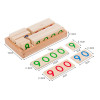 Wooden Montessori Numbers 1-9000 Learning Cognitive Card Math Teaching Aids Preschool Children Early Educational Toys Gifts