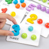 1 Set Of Montessori Math Teaching AIDS Baby Number Cognition Matching Puzzle Benefit Intelligence Clip Beads