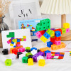 Montessori Building Block Rainbow Game Mathematical Counting Stacked Cube Toy 10 Color With Card Block Assembling Cubes For Kids