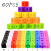 Montessori Building Block Rainbow Game Mathematical Counting Stacked Cube Toy 10 Color With Card Block Assembling Cubes For Kids