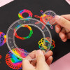 10-33pcs Spirograph Design Arts Craft Kit Classic Amazing Designs Rainbow Magic Scratch Off Paper Set Children Kids Drawing Toys
