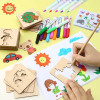 Kids Drawing Toys Montessori DIY Painting Stencils Template Wooden Craft Puzzle Educational Toys for Boys Girls Birthday Gift
