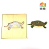 fish turtle frog horse bird wooden puzzles montessori materials biogogy toys 2 layers with skeleton draw on the tray