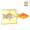 fish turtle frog horse bird wooden puzzles montessori materials biogogy toys 2 layers with skeleton draw on the tray