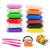 Air Dry Clay, 12PCS Ultra Light Magic Modeling Clay with Tools, No-Sticky and Non-Toxic, Best Gift for Kids (Color Random)