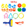 41 Pcs Creative 3D Plastic DIY Mold Modeling Kit Color Play Clay Model Sculpture Tool for Children Learning Education Toy