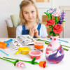 1Set Flower Crafts Kit For Kids Flower Bouquet Modeling Clay Kit For Girls Boys Ages 6+