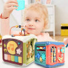 Baby Activity Cube Toddler Toys 7 in 1 Educational Shape Sorter Musical Toy Bead Maze Counting Discovery Toys For Kids Learning