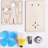 Wooden Wind Generator Model Kids Science Toy Funny Technology Physics Kit Educational Toys for Children Learning Toy