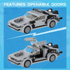BuildMoc Back to the Future Super Car Building Blocks High-Tech Time Machine Famous Vehicle Series Bricks Toy For Children Gifts