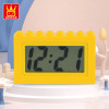 WANGE Mute Building Block Electronic Clock Creative Small Bricks Construction Toys Birthday Gift for Child Free Shipping Items