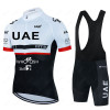 Uae Team Summer Cycling Jersey Sets Mens Blue Short Sleeve Bicycle