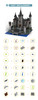 MOC Modular Medieval Castle Building Block Set Street View The Architecture Of the Movie Lunatic Asylum Bricks Toys Collection