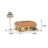 Gobricks MOC Movie Simpsonsed Krusty Burger House Construction Model Building Block Street View Residential Villa Toy Brick Gift