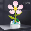 Perpetual Bouquet Tulip Flower Building Block 3D Model Home Decoration Plant Potted Assembly Bricks Valentine Child Gifts