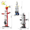 HUIQIBAO Mini Aviation Manned Rocket Model Building Blocks Space Aerospace Station Bricks City Construction Toys for Children