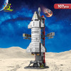 HUIQIBAO Mini Aviation Manned Rocket Model Building Blocks Space Aerospace Station Bricks City Construction Toys for Children