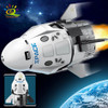 HUIQIBAO Mini Aviation Manned Rocket Model Building Blocks Space Aerospace Station Bricks City Construction Toys for Children