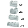 Thick Wall Figures Bricks Leduo 98283 15533 DIY 1x2 1x3 1x4 1+2 Dots Building Blocks Educational House Contruction Toys