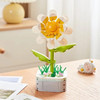 Rose Flower Building Block Flower Eternal Bouquet Prickly Pear Model Plant Decoration Educational Toy For Kids Birthday Gift