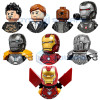 The Nick Fury Iron Tony Pepper Stark War Man Machine Whiplash Model Blocks MOC Bricks Set Gifts Toys KM66029-KM66036