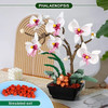 Flowers Orchid Building blocks Kit bonsai Botanical home Decor Home Office Artificial Floral Bonsai Gift Set for Adults/Kids