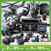 1000+PCS City Police Station Car Headquarters Building Blocks Truck SWAT Figure WW2 Military Bricks Toys for Children Kids