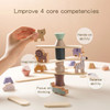 Kid Montessori Toy Wooden Animal Balance Blocks Board Game Educational Balance Ability Stacking Building High Block Constructor