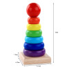 Rainbow Stacking Ring Tower Montessori Wooden Puzzle Toys Pyramid Nesting Blocks Geometric Games Children Early Education Toys