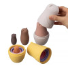 1Set Montessori Nesting Doll Toy Russian Matryoshka Doll Educational Toys for Children Silicone Stacking Blocks Doll BPA Free