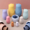 1Set Montessori Nesting Doll Toy Russian Matryoshka Doll Educational Toys for Children Silicone Stacking Blocks Doll BPA Free