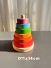 High Quality Wooden Toys Lime Wood Rainbow Arch Stacking Blocks Building Semi Color Sorting Peg Dolls Balls Slat for Kids Play