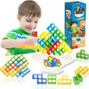 16-64 Building Block Toys Russian Building Blocks Tetra Tower Game Children Swing Balance Stacking Table Game for Kids & Adults