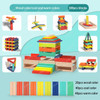 100pcs Wooden Building Blocks Set Children DIY Colorful Dominoes Brick Stacking Blocks Educational Toys for Boys Girls Gifts