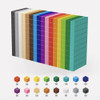 1600pcs/set Rainbowcolor Cube Building Blocks Constructor Designer Stacking Blocks Model Educational Children Toys Birthday Gift