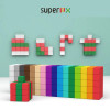 1600pcs/set Rainbowcolor Cube Building Blocks Constructor Designer Stacking Blocks Model Educational Children Toys Birthday Gift