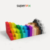 1600pcs/set Rainbowcolor Cube Building Blocks Constructor Designer Stacking Blocks Model Educational Children Toys Birthday Gift