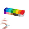 1600pcs/set Rainbowcolor Cube Building Blocks Constructor Designer Stacking Blocks Model Educational Children Toys Birthday Gift