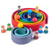 Wooden Rainbow Stacking Block Children's Intellectual Development Toys Baby Montessori Educatioanl Wooden toys