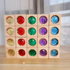 Montessori Wooden Rainbow Gems Stacking Blocks Toys Transmission Creative Game Blocks Educational Toys for Children