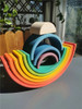 Wooden Building Stacking Rainbow Blocks Creative Weather Cloud Snow Sun Droplet for Kids Educational Toy