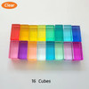Rainbow Acrylic Lucent Cubes Stacking Blocks Wooden House Translucent Crystal Gem Stone Stacking Open Ended Toys for Children