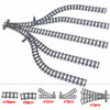 Railway Crossing City Tracks Rails Trains Track Base Flexible Switch Forked Uphill Straight Soft Building Block Bricks Toys
