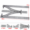 Railway Crossing City Tracks Rails Trains Track Base Flexible Switch Forked Uphill Straight Soft Building Block Bricks Toys