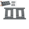 Railway Crossing City Tracks Rails Trains Track Base Flexible Switch Forked Uphill Straight Soft Building Block Bricks Toys